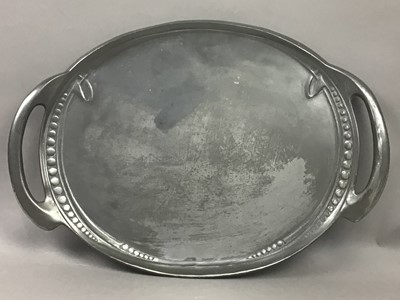 Lot 113 - ARCHIBALD KNOX FOR LIBERTY, AN ARTS & CRAFTS ENGLISH PEWTER TRAY