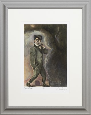 Lot 299 - SHARP DUDE, A SIGNED LIMITED EDITION PRINT BY JOHN BYRNE