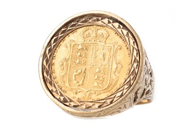 Lot 3 - A VICTORIA GOLD HALF SOVEREIGN RING