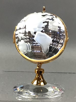 Lot 183 - A SWAROVSKI CRYSTAL GLOBE AND OTHERS