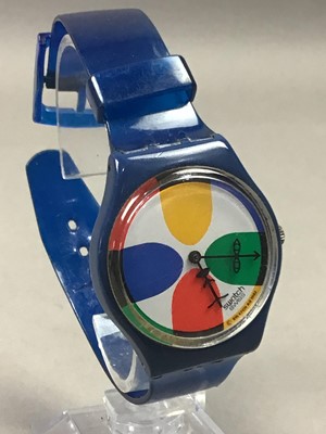 Lot 296 - A SWATCH WRIST WATCH C.1992 AND THREE OTHER WATCHES