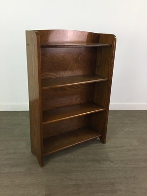 Lot 201 - A MAHOGANY OPEN BOOKCASE