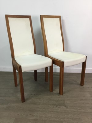 Lot 253 - A SET OF FOUR ERCOL HIGH BACK DINING CHAIRS