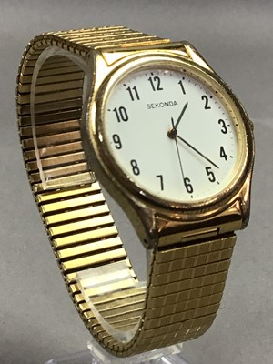 Lot 258 - GROUP OF FASHION WATCHES AND A STRING OF PEARLS