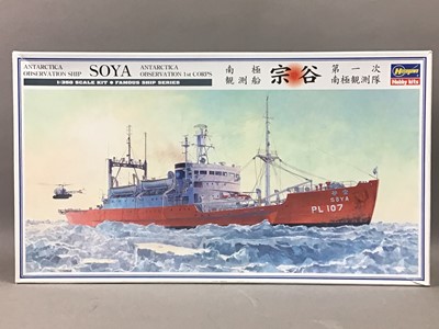 Lot 392 - FOUR MILITARY SHIP MODELS