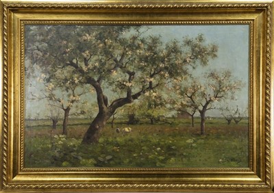 Lot 368 - TREES, AN OIL BY VICTOR BAUFFE