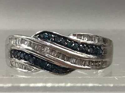 Lot 365 - A COLLECTION OF TREATED BLUE DIAMOND RINGS