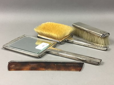 Lot 402 - AN ART DECO SILVER VANITY SET