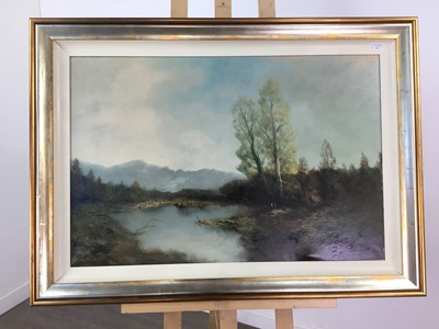 Lot 279 - A LARGE OIL PAINTING