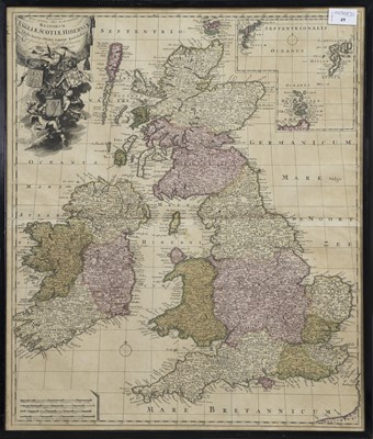 Lot 474 - PETER SCHENK MAP OF ENGLAND, SCOTLAND AND IRELAND