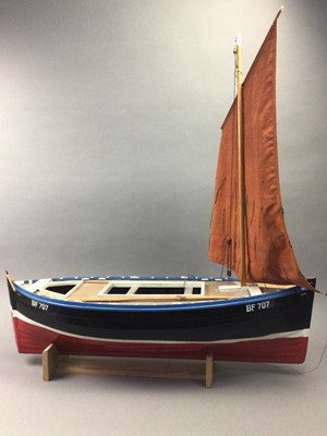 Lot 451 - A SCRATCH BUILT MODEL SAIL BOAT