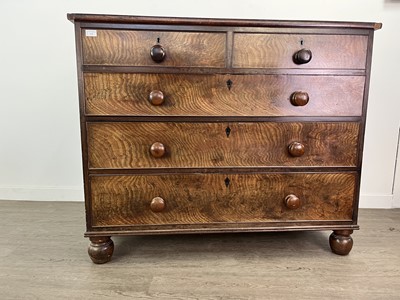 Lot 576 - A VICTORIAN MAHOGANY CHEST OF DRAWERS