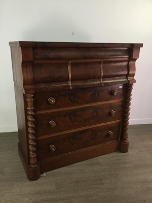 Lot 577 - A MAHOGANY SCOTCH CHEST