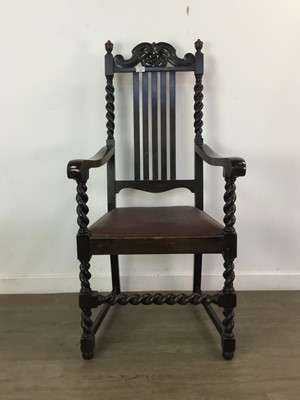 Lot 582 - FIVE OAK DINING CHAIRS