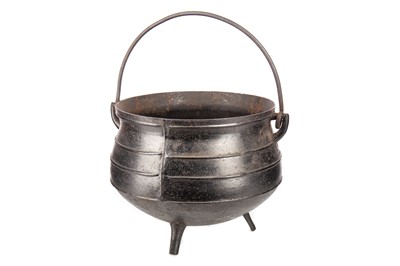 Lot 809 - A VICTORIAN FALKIRK FOUNDRY CAST IRON CAULDRON