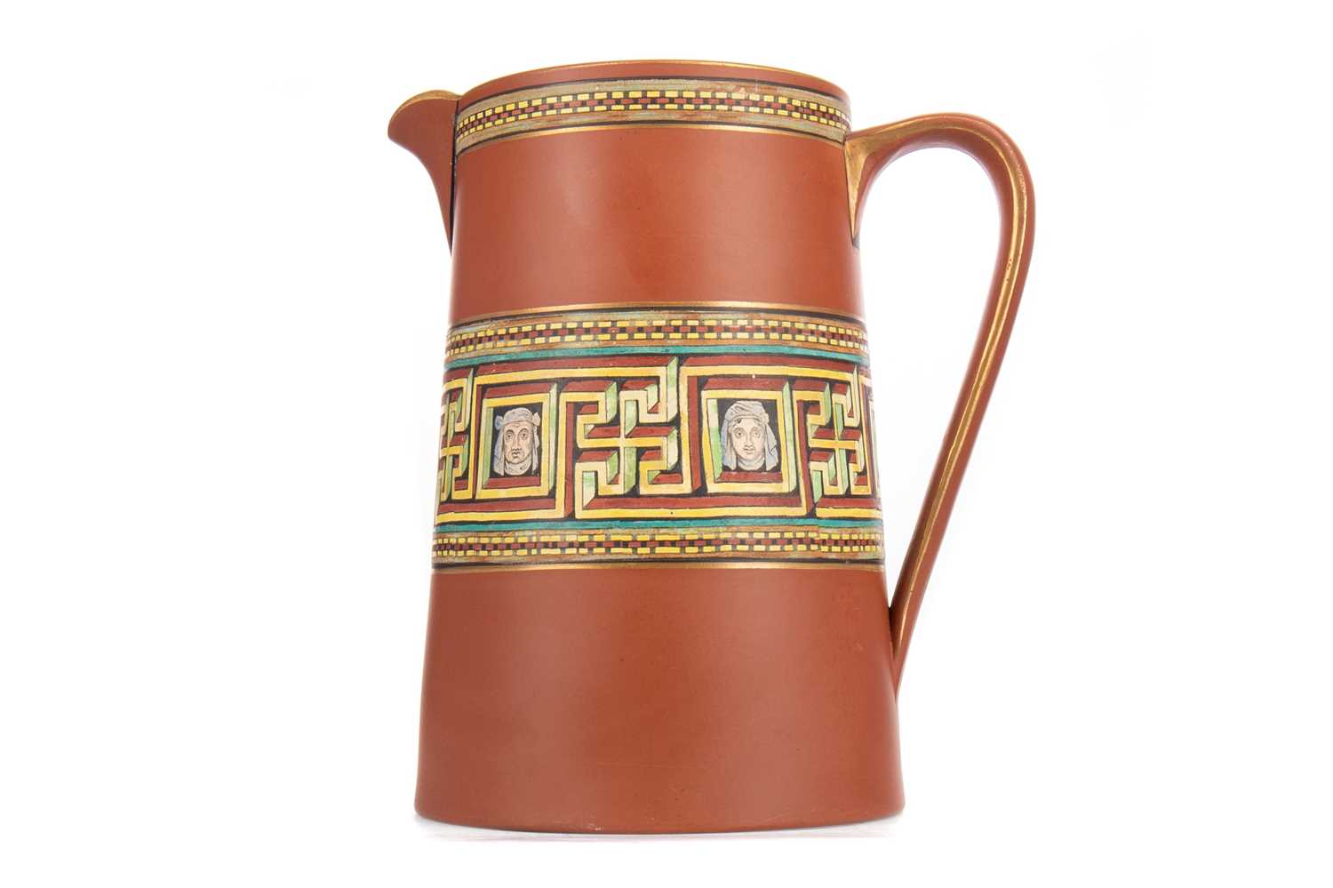 Lot 811 - A LATE 19TH/EARLY 20TH CENTURY TERRACOTTA WATER JUG