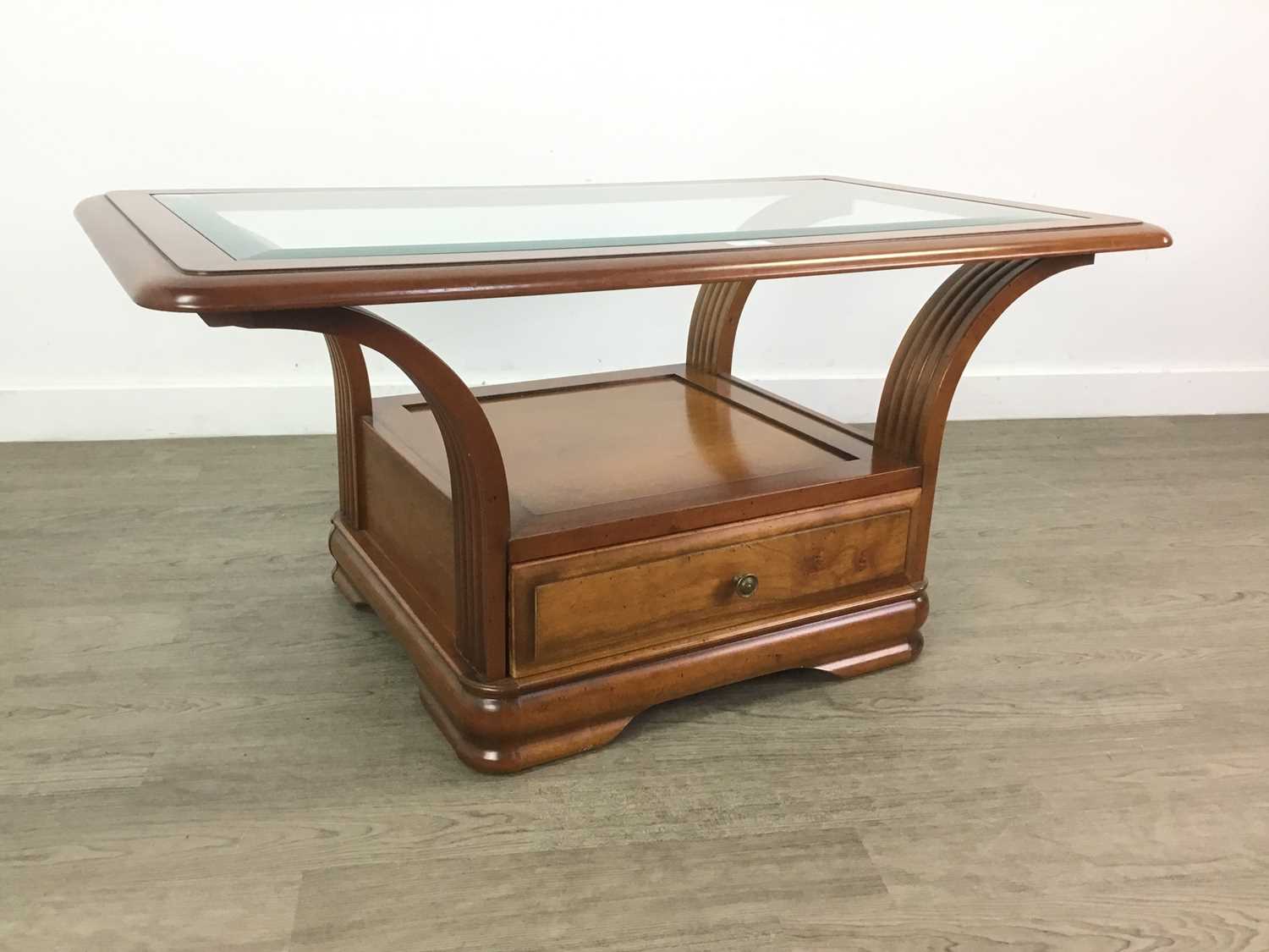 Lot 497 - A CHERRY WOOD COFFEE TABLE BY EXIGENCE