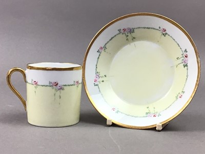 Lot 563 - A GROUP OF HAND PAINTED TEA WARE