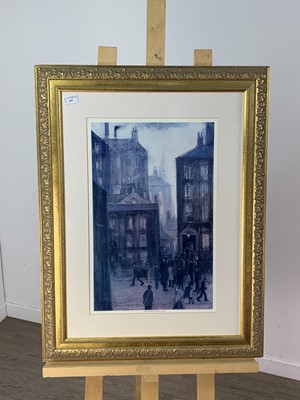 Lot 691 - THE LODGING HOUSE, A NUMBERED PRINT BY L S LOWRY