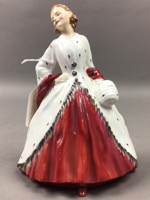 Lot 509 - A ROYAL DOULTON FIGURE OF 'THE ERMINE COAT' AND ANOTHER