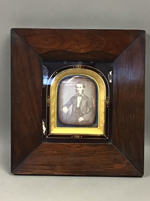 Lot 516 - A DAGUERREOTYPE OF A VICTORIAN GENTLEMAN AND A PORTRAIT PHOTOGRAPH