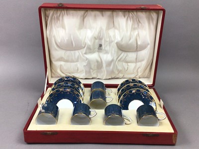 Lot 571 - A CASED SET OF SIX ROYAL WORCESTER COFFEE CANS AND SAUCERS