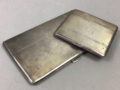 Lot 568 - TWO SILVER CIGARETTE CASES AND OTHER ITEMS