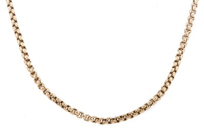 Lot 459 - A NINE CARAT GOLD BELCHER LINK CHAIN