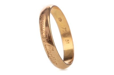 Lot 478 - A MUST DE CARTIER EIGHTEEN CARAT GOLD BAND