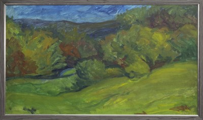 Lot 1 - LANDSCAPE, AN OIL BY DONALD MORRISON BUYERS