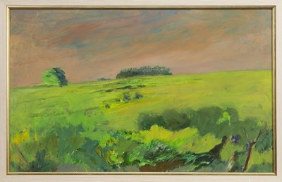 Lot 8 - LANDSCAPE, AN OIL BY DONALD MORRISON BUYERS