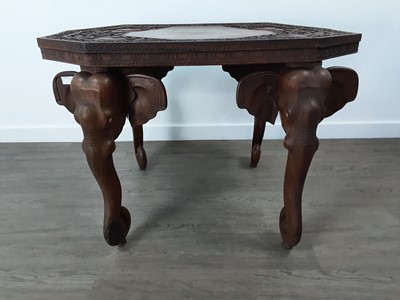 Lot 1062 - AFRICAN CARVED ROSEWOOD OCCASIONAL TABLE