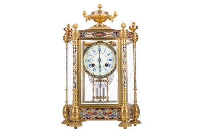 Lot 659 - AN ATTRACTIVE 19TH CENTURY FRENCH  MANTEL CLOCK BY VINCENTI & CIE