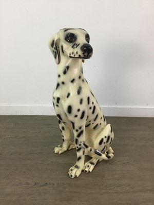 Lot 619 - A LARGE CERAMIC MODEL OF A DALMATIAN DOG