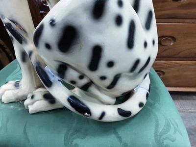 Lot 619 - A LARGE CERAMIC MODEL OF A DALMATIAN DOG