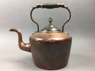 Lot 685 - A LOT OF FOUR COPPER AND BRASS KETTLES