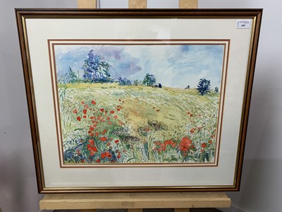 Lot 689 - READY FOR HARVEST II, A WATERCOLOUR BY SUSAN MACCOLL