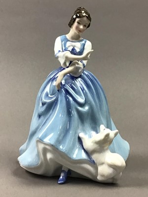 Lot 696 - FIVE ROYAL DOULTON AND OTHER FIGURES