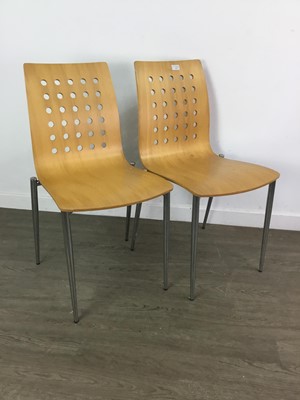 Lot 733 - A PAIR OF CHAIRS AND BAR STOOLS