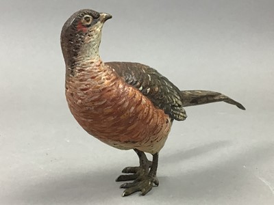 Lot 774 - A COLD PAINTED BRONZE PARTRIDGE