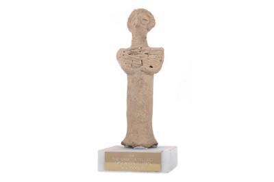 Lot 66 - A BABYLONIAN TERRACOTTA STATUETTE OF THE GOD EA (THE GREAT INTELLECT)