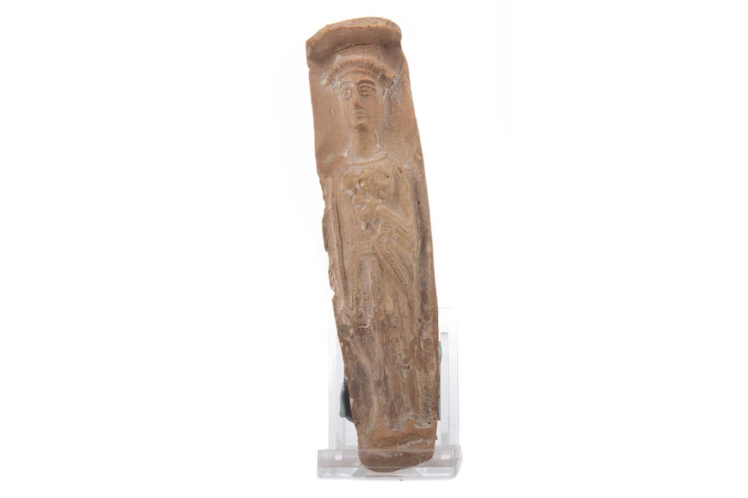 Lot 75 - AN ANCIENT BABYLONIAN VOTIVE TERRACOTTA STATUE OF THE LOVE GODDESS ISHTAR