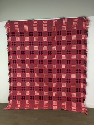 Lot 823 - A VINTAGE WELSH TAPESTRY BLANKET