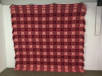 Lot 827 - A VINTAGE WELSH TAPESTRY BLANKET