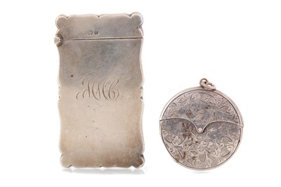 Lot 44 - UNUSUAL EDWARDIAN SILVER NOVELTY PATENT VESTA CASE AND A CARD CASE