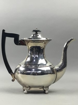 Lot 275A - A PLATED TEA AND COFFEE POT AND OTHER PLATED ITEMS