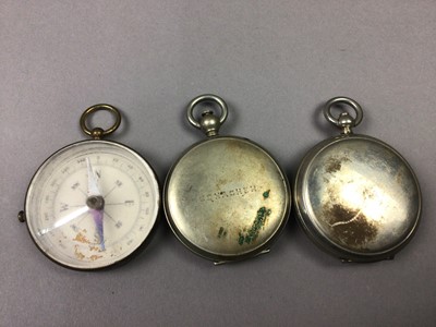 Lot 101 - FOUR POCKET COMPASSES