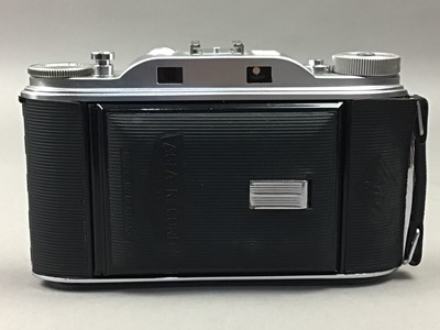 Lot 105 - AN AGFA RECORD III FOLDING CAMERA  AND ACCESSORIES