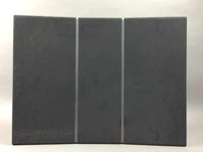 Lot 66 - TWO BANG & OLUFSEN SPEAKERS, ALONG WITH AN AMP