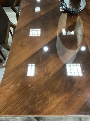 Lot 333 - KESTERPORT, ‘FIFTH AVENUE’ AMERICAN WALNUT DINING SUITE